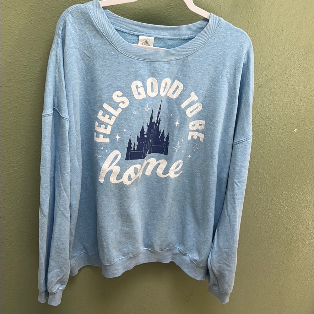 Disney Blue Sweatshirt - Feels Good to Be Home